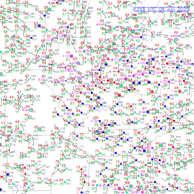 evv METAR plot