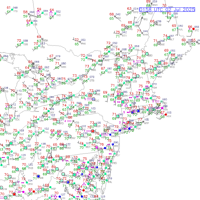 alb METAR plot