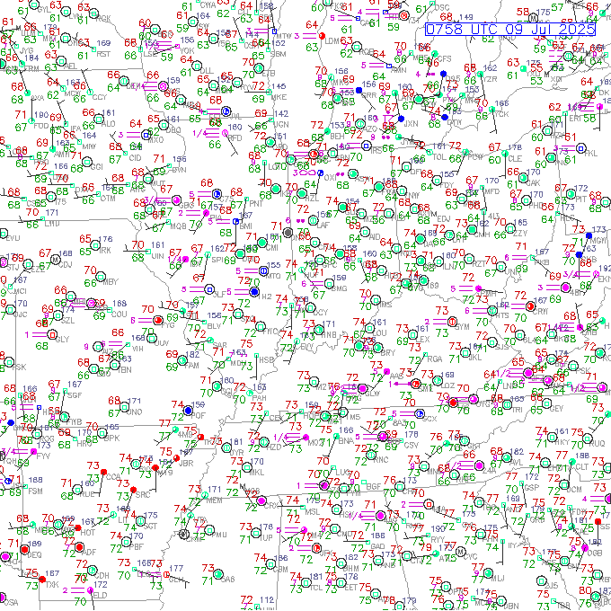 evv METAR plot