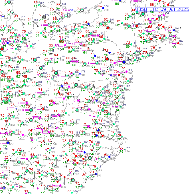 bwi METAR plot