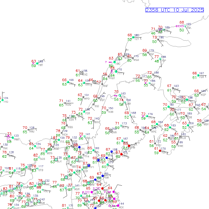 car METAR plot