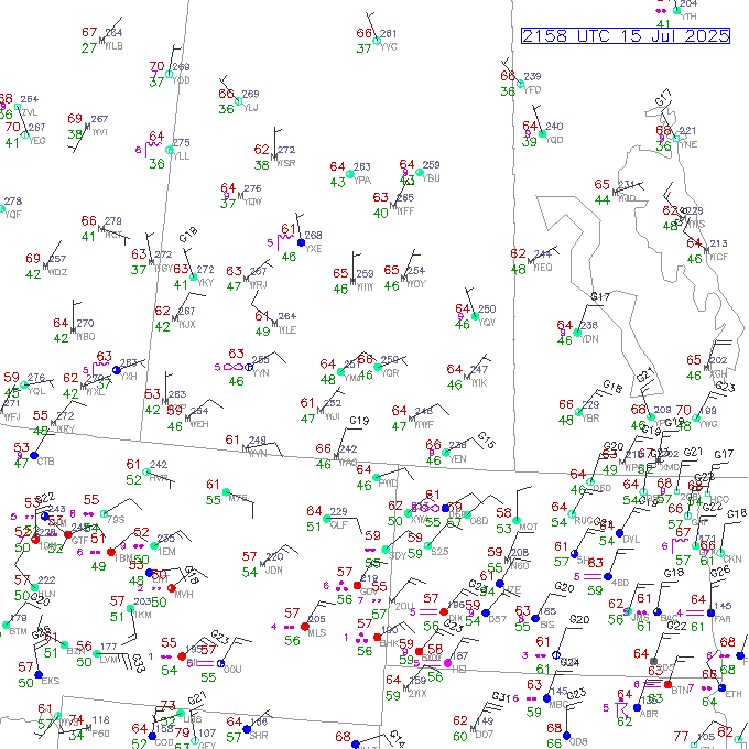 yqr METAR plot