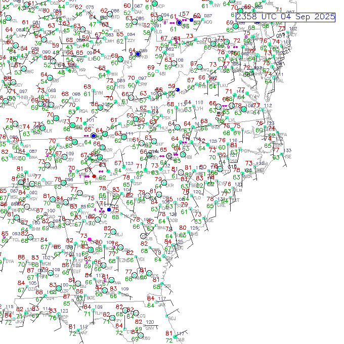 clt METAR plot