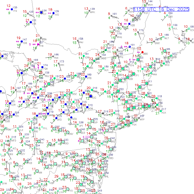 alb METAR plot