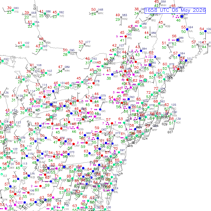 alb METAR plot
