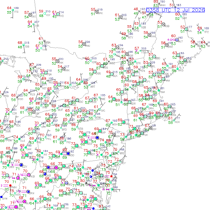 alb METAR plot