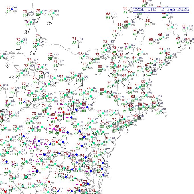 alb METAR plot